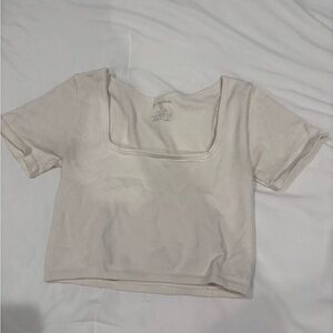 Island Gypsy White Ribbed Crop Top